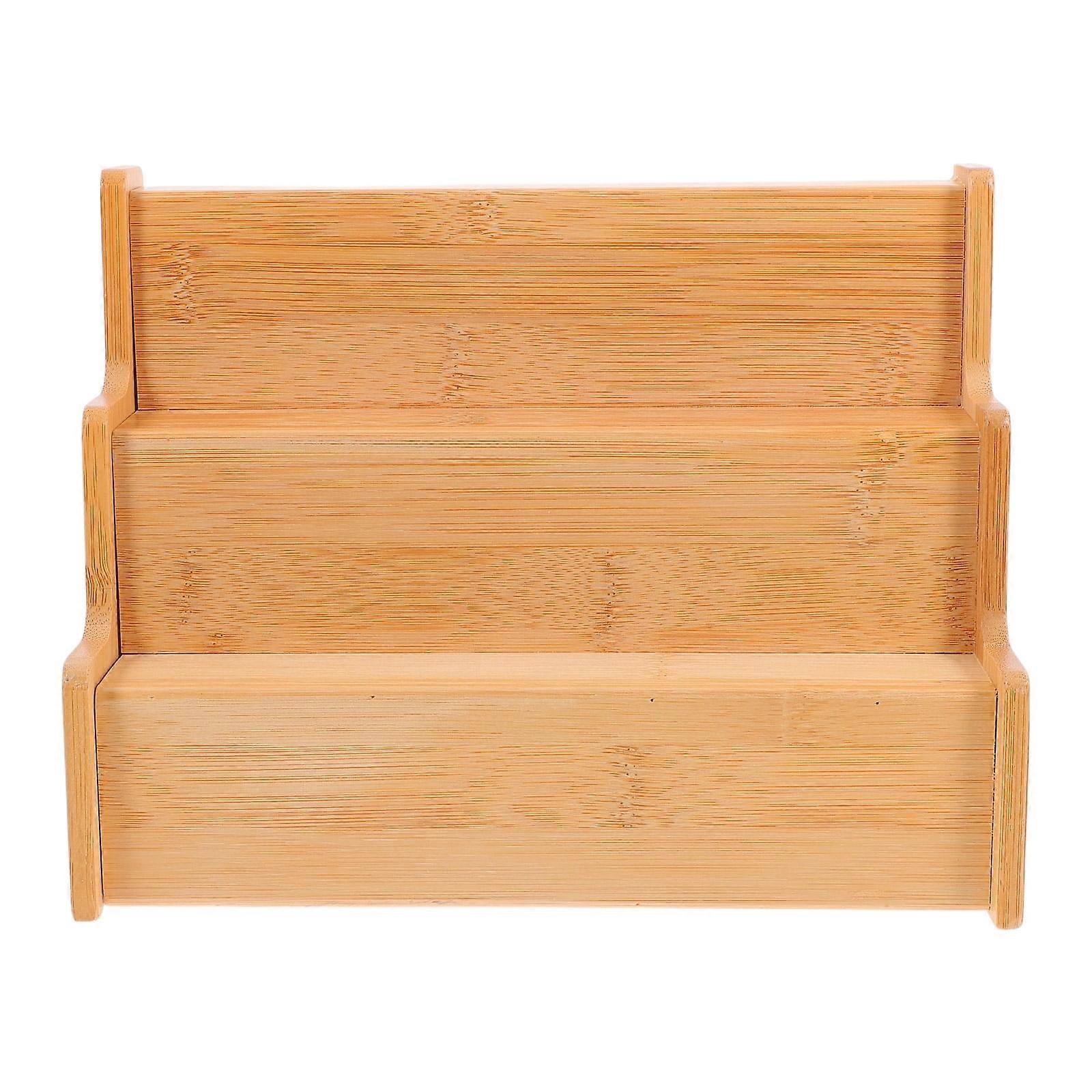 Kitchen Storage Rack Bamboo Spice Rack Light Yellow 1Pcs