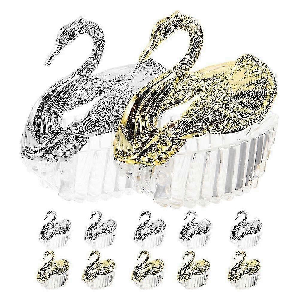 Swan Shaped Candy Containers Wedding Boxes for Storage 12Pcs Set