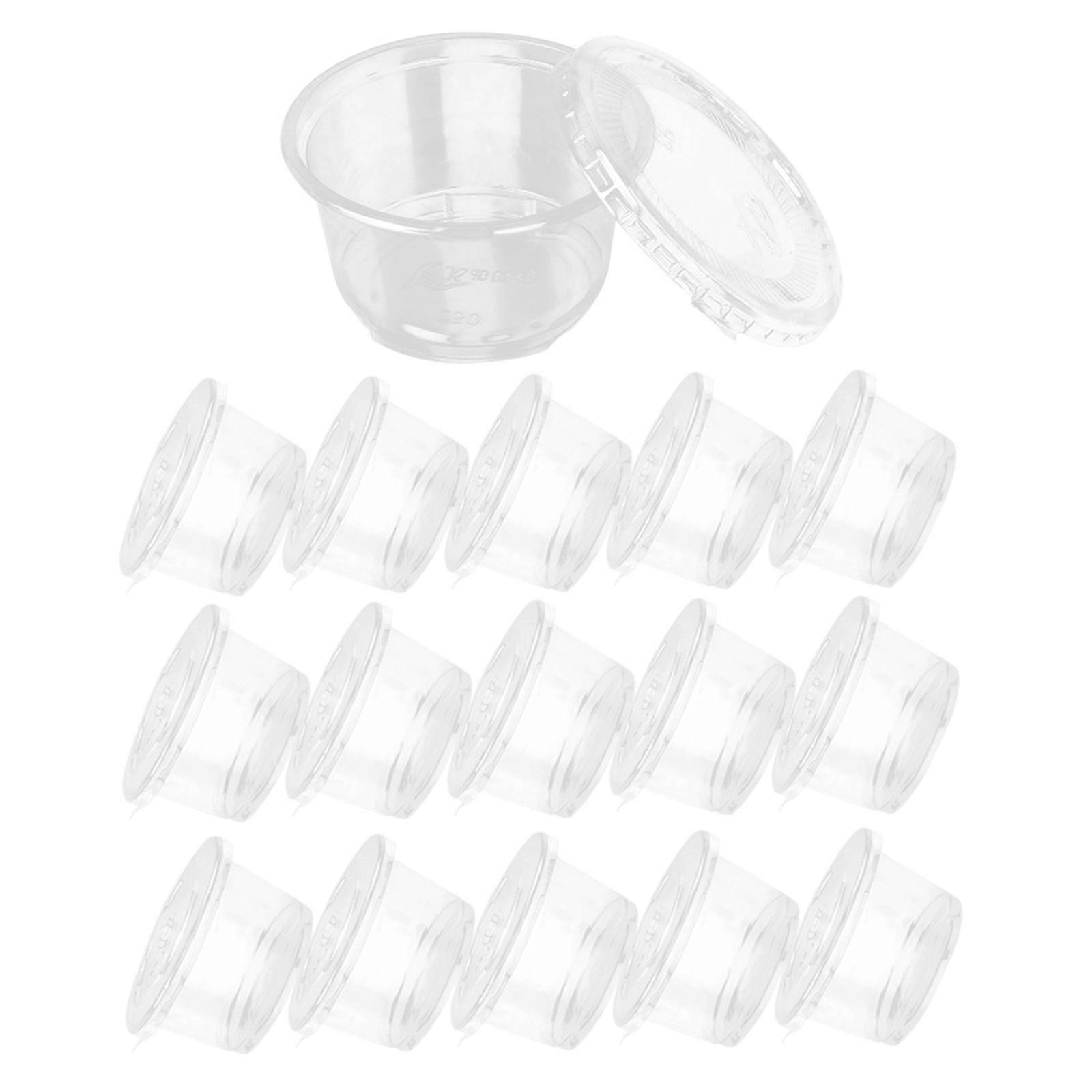Transparent Pudding for Storage 50Pcs with Lid