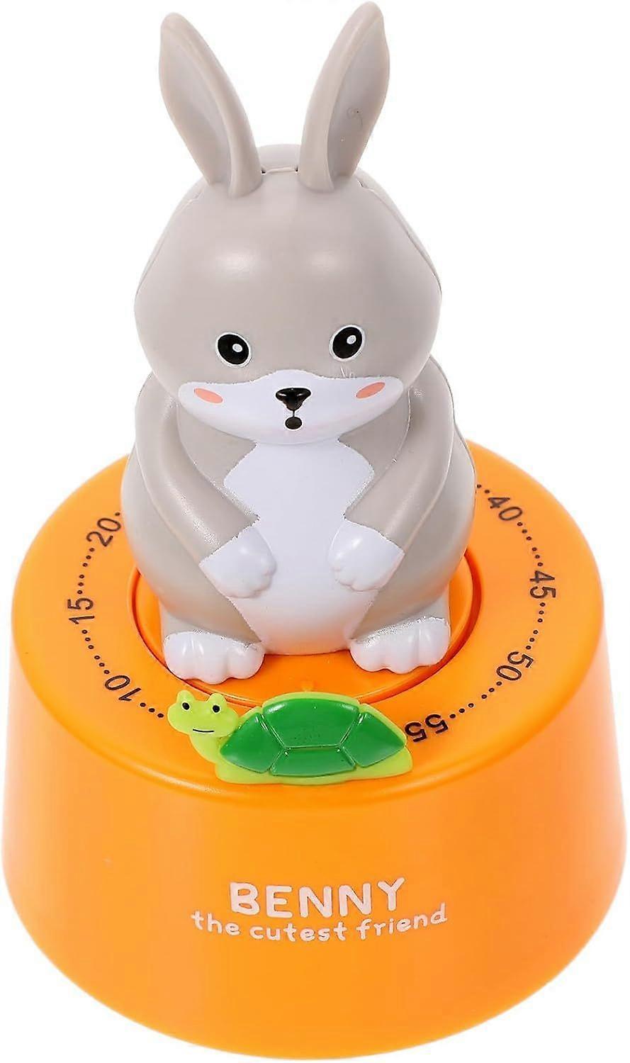 Mechanical Kitchen Timer Cooking with Countdown Cartoon Orange Design