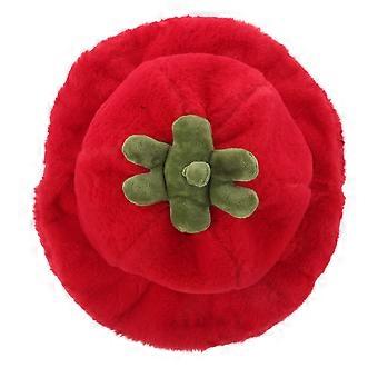 Plush Tomato Hat Bucket Hat for Cozy Warmth Red Outdoor Accessory