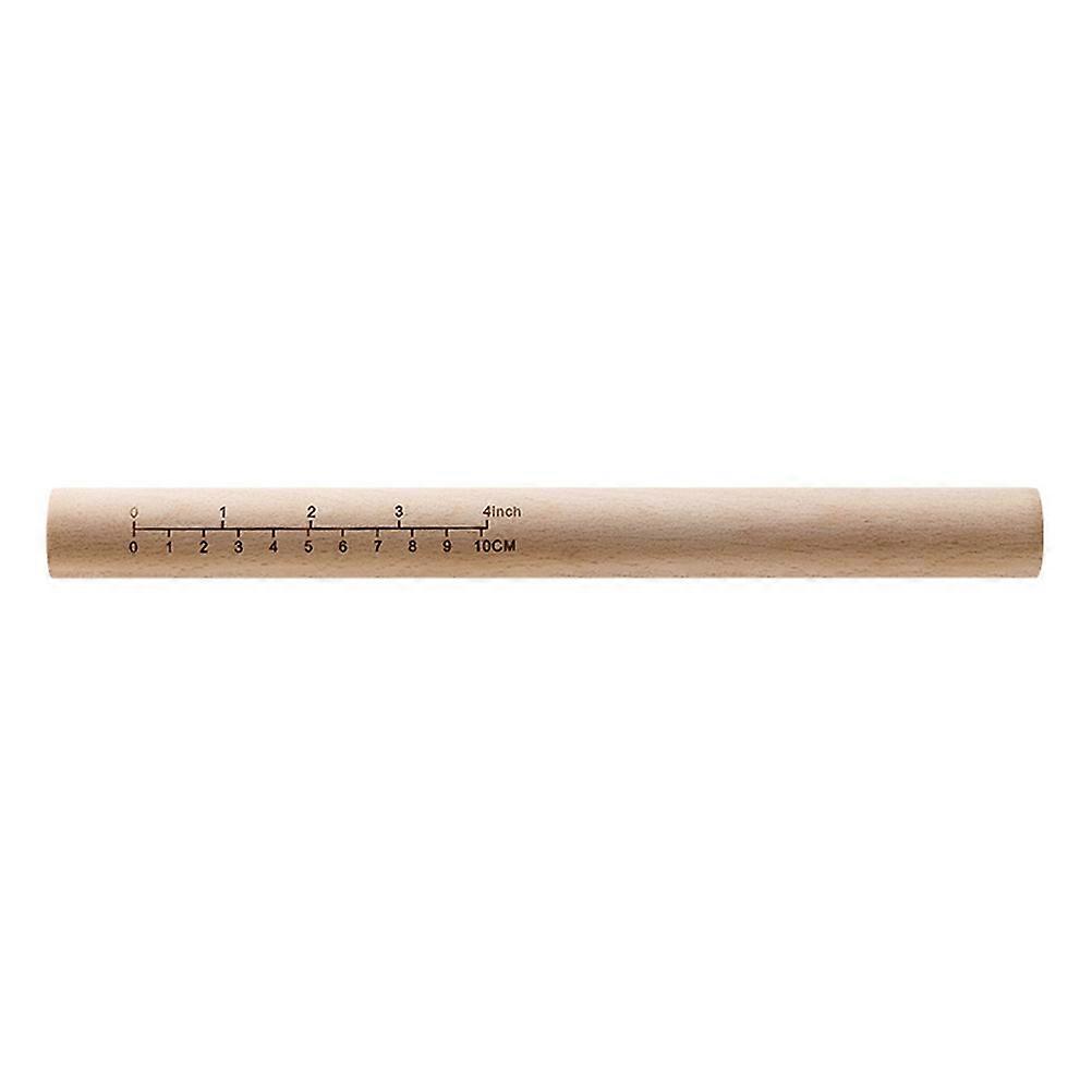 Beech Rolling Pin with Scale Dumpling Wrapper Roller Non-stick Dough Rolling Stick Kitchen Tool