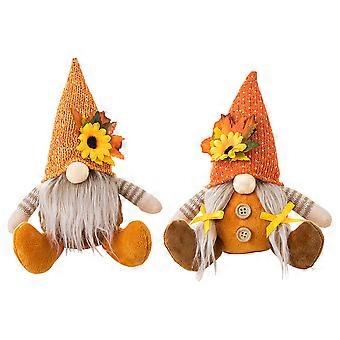 2pcs Thanksgiving Gnom Dekor Gnom Hängende Herbsternte Gnom Thanksgiving Tischdekoration