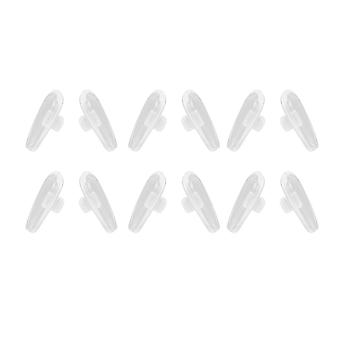12 Pairs Silicone Eyeglass Nose Pads Oval Slot Anti-Slip Airbag Holds Glasses Nose Pad (White)