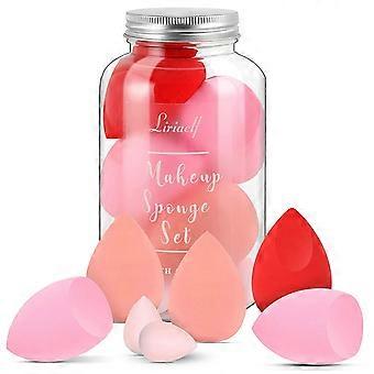 Make-up-Schwämme für Foundation - Beauty Blender Schwamm - Beauty Sponge, mehrfarbiger Make-up-Mixer, Set-7 Stück (5 Stück normale Größe und 2 Mini-Größe)