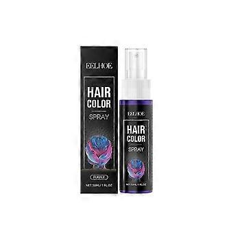 Limited time!!Eelhoe Purple Temporary Hair Spray Uniform Brightening Natural Color Charm Moisturizing Hair Spray