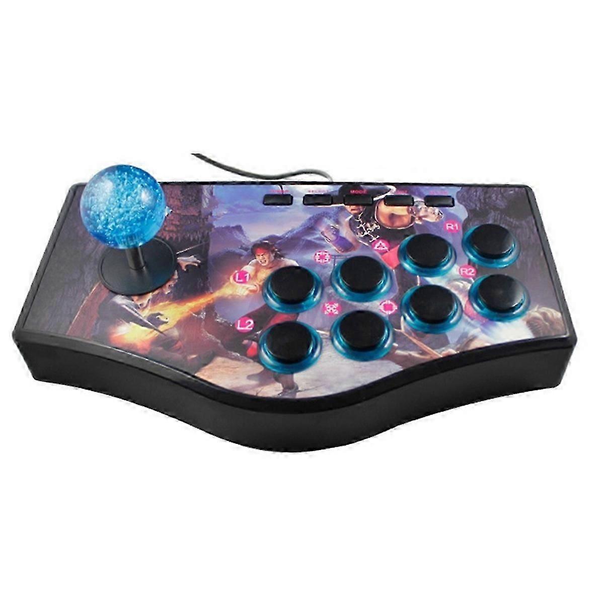 Retro Arcade Game Rocker Controller Usb Joystick For Ps2/Ps3/Pc/Android Smart Tv Built-In E