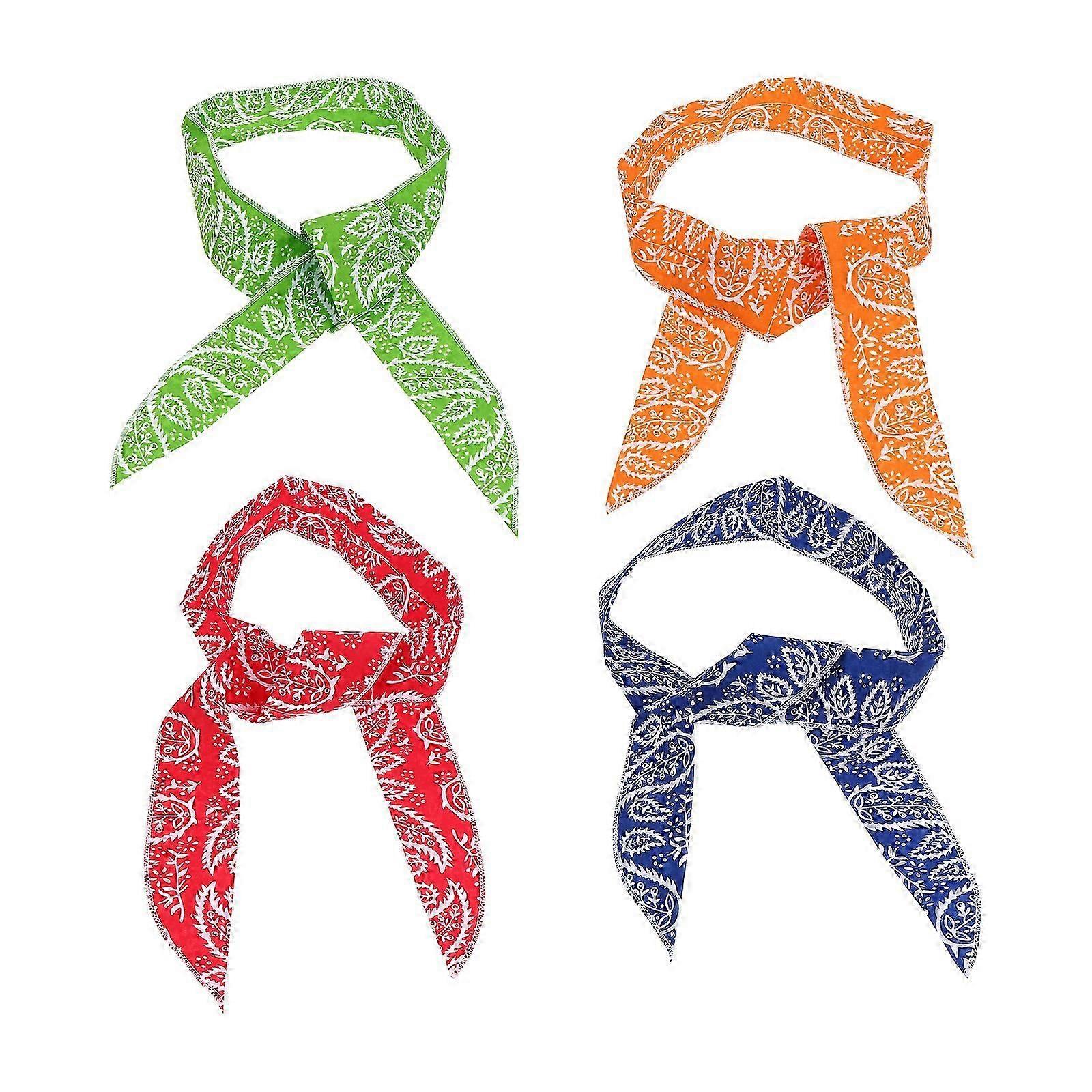 Cooling Scarf For Neck Summer Use Polyester Cotton Material Rectangular Shape 4Pcs-Good