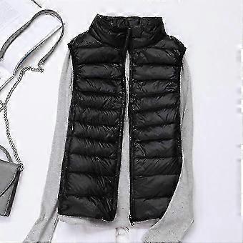 Colete Puffer Acolchoado Leve para Mulheres, Aquecedor de Corpo de Inverno Giletx