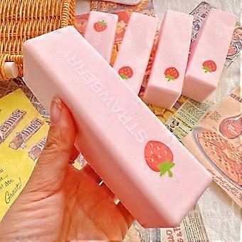3Pcs Slow Rebound Squishy Toys, Cute Strawberry/Chocolate/Butter Bread Bar, Soft Stress Relief Fidget Toys for Kids Adults, Ideal Gift