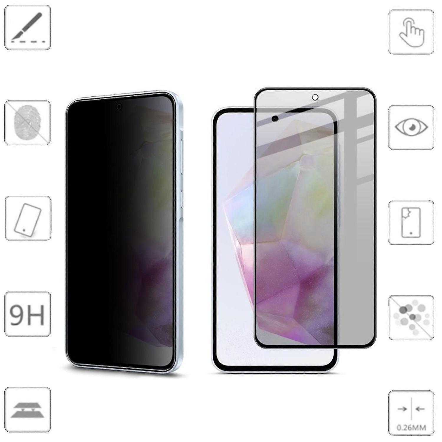 For Samsung Galaxy A56 / A36 2x 2.5D 0.26mm Privacy Display H9 Tempered Glass Protector