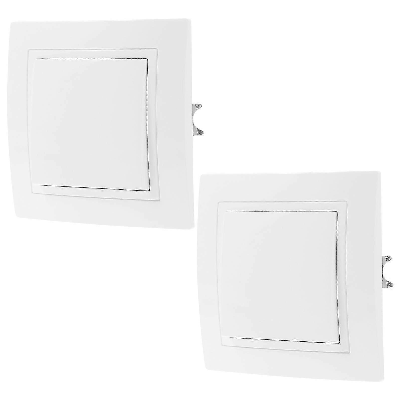 White Light Switch Controlling Switch for Home Use 2Pcs Wall Mounted Panel
