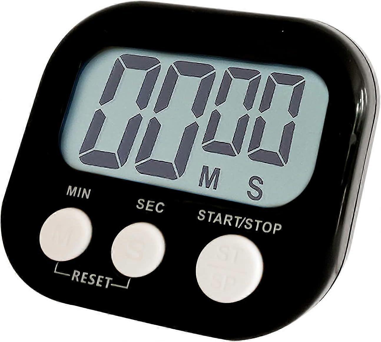 Magnetic kitchen timer - Digital visual timer - Bright display - Countdown and