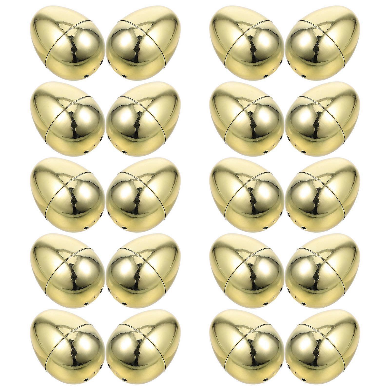 Golden Easter Egg Decorations for Decorating 120Pcs Plastic Easter Party Eggs