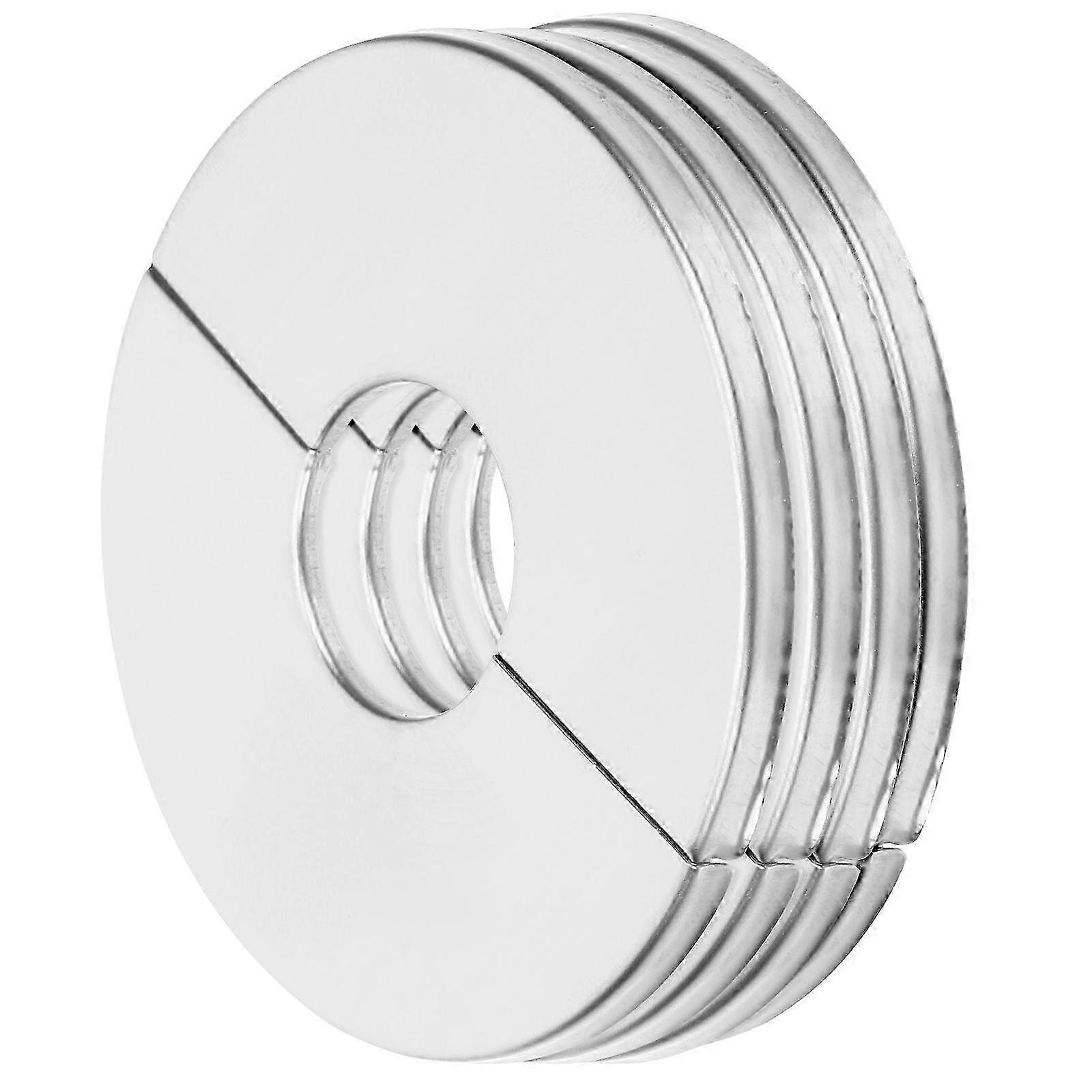 Silver Escutcheon Plates Wall Split Flanges compatible with Plumbing Cover 8Pcs