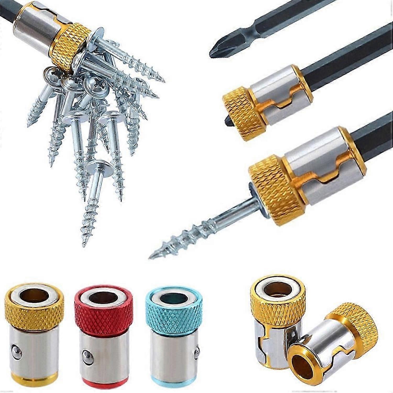 Screwdriver Head Magnetic Ring, Upgrade Magnetizer Screw Removable for Hex
