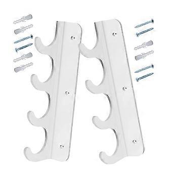 1 Set Wall Fishing Pole Holder Acrylic Simple Designed Fishing Rod Storage Rack for Fishermen