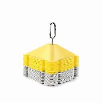 40 Pieces Metal Ring Plastic Training Cone Disc Sports Training Aid Stackable