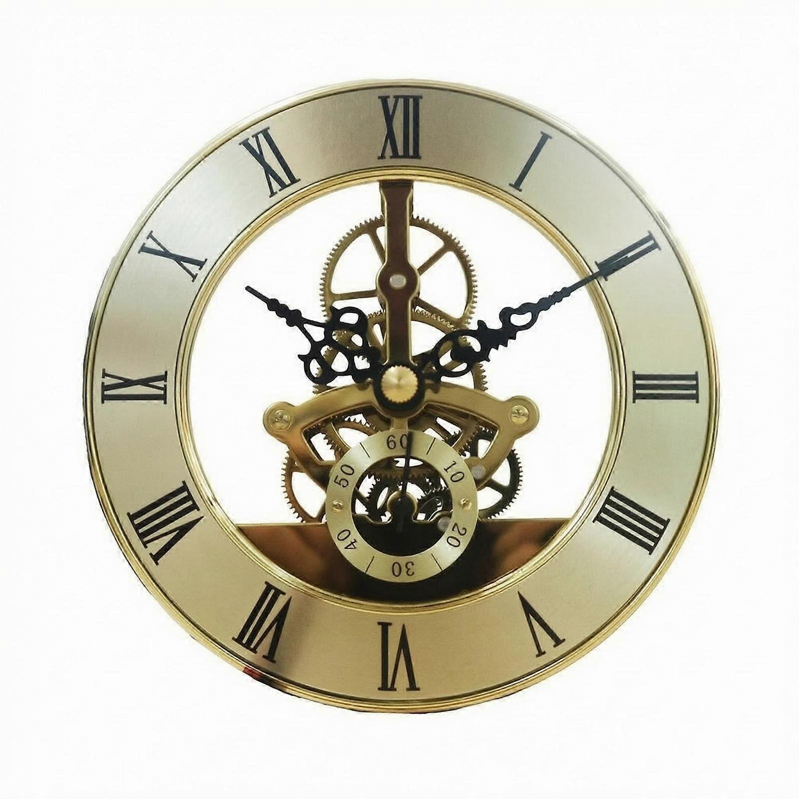 Openwork Clock Insert Movement Visible Gears Mechanical-Style Clock Insert