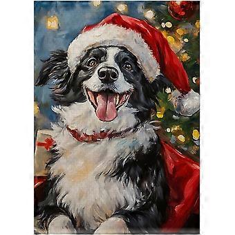 Santa Claus Collie Jigsaw Puzzle - Cozy Xmas for Pet-Loving Family in Christmas SQZ881