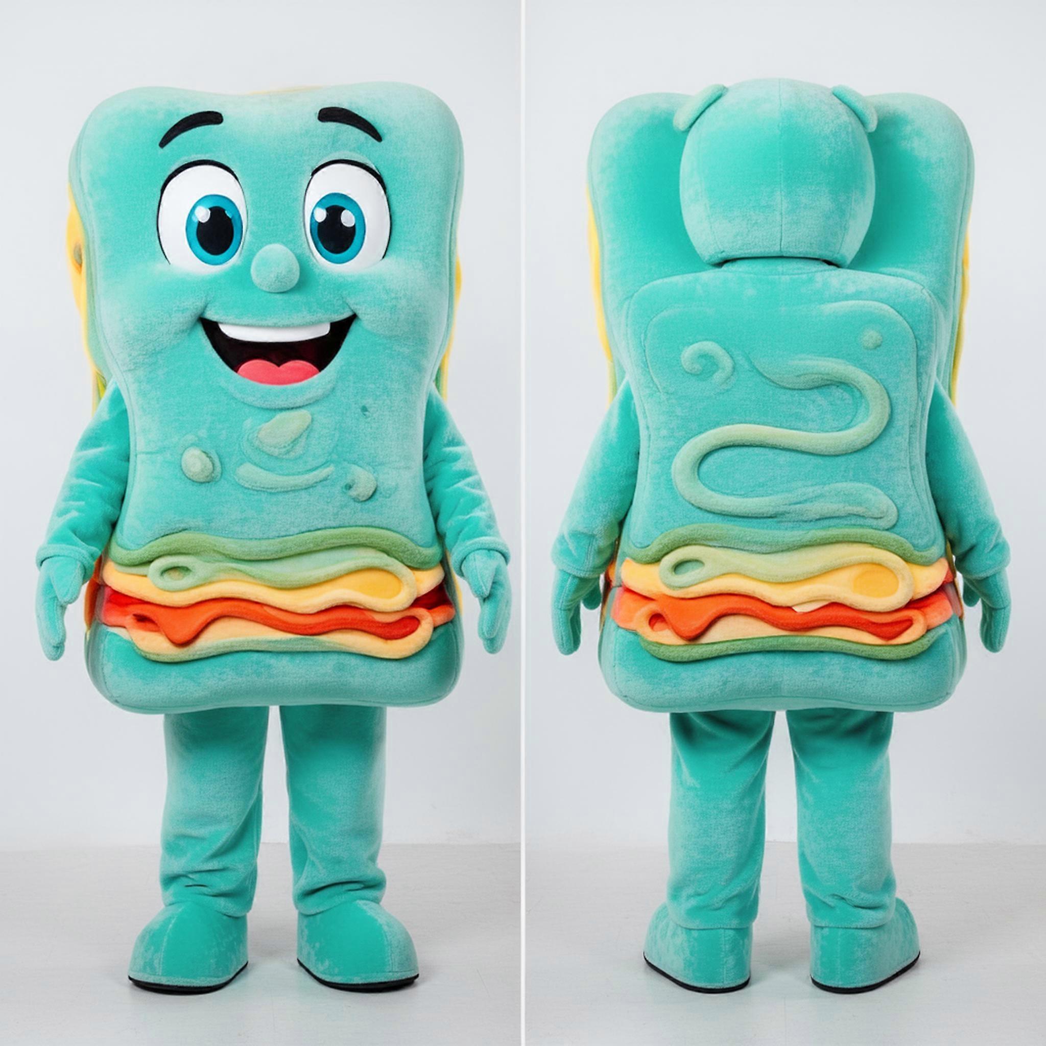 MASTICOT Turquoise Layered Lasagna Mascot