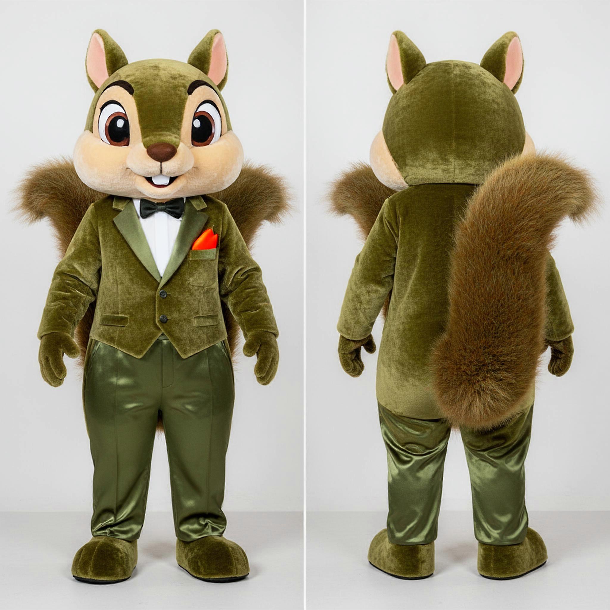 MASTICOT Olive Velvety Flying Squirrel Mascot