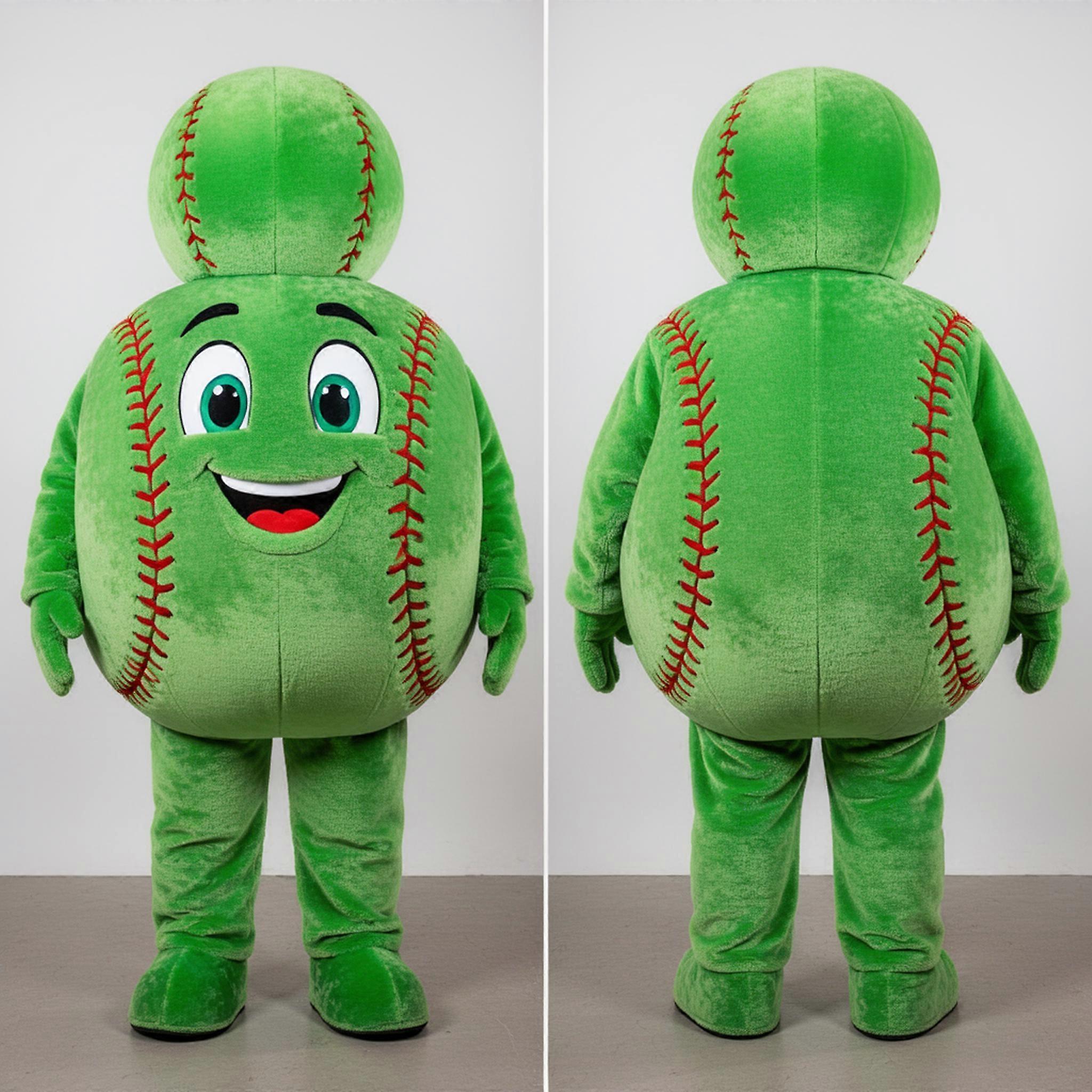MASTICOT Vibrant Green Padded Baseball Ball Mascot