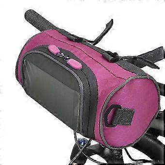 Waterproof Bike Handlebar Bag with Touch Screen - Large Capacity Front Storage Bicycle Bucket Bag 26-27