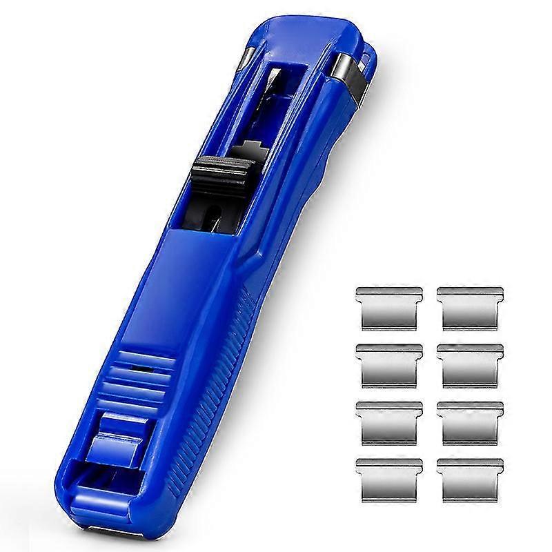 Clip Push Stapler Fixed Clips Stapler Binding Clip Reusable Portable Push Clamp Not Damage Paper For