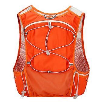 Hydration Running Vest with Insulated LeakProof Water Bladder, Reflective Lightweight Breathable Pack for Runners Cyclists Hikers, Orange Variant