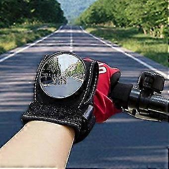 Wide Angle Cycling Bicycle Bike Rear View Mirror Wrist Guards Wristbands Back Mirror Black