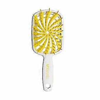 Spiral Cushion Detangling Hair Brush for Wet & Dry Use, Anti-Static Nylon Bristles, Vented Design for Easy Styling