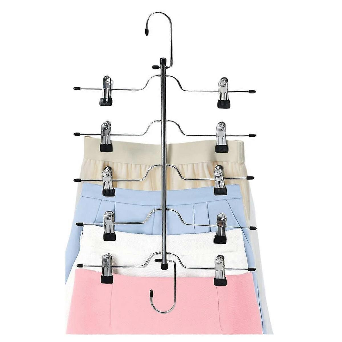 Five-Tier Space-Saving Heavy-Duty Adjustable Hangers