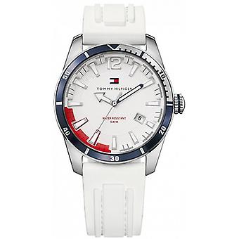 Noah Red ACE/Bicol cor SIL BCO kvarts analog man klocka med gummiarmband 1790780