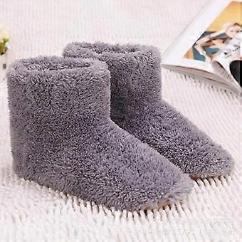 USB Electric Foot Warmer, Soft Coral Fleece Heating Slippers, Detachable for Easy Cleaning, 55C Max, Home Office, One Size, Men EU39-43 Women EU35-39