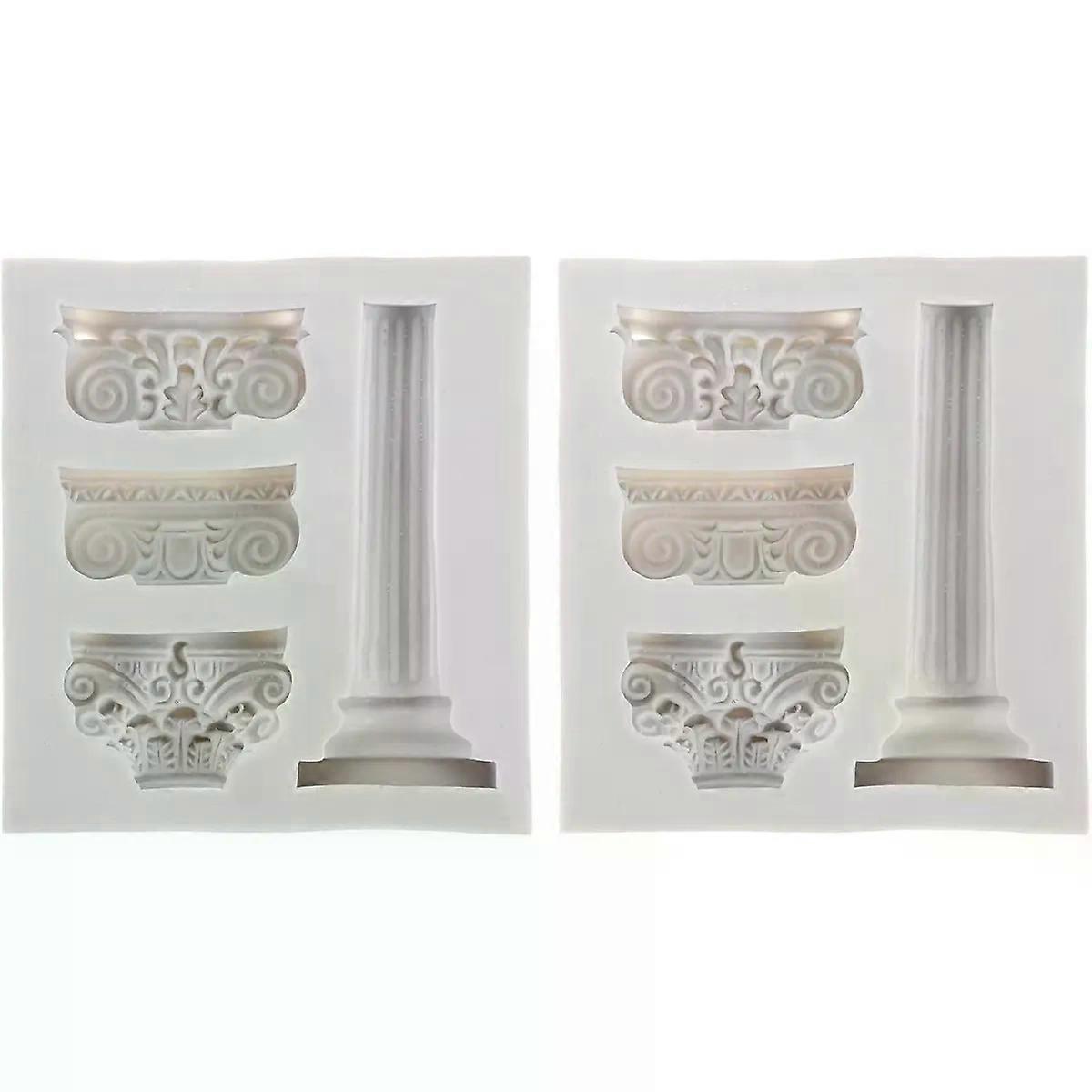 Roman Column Mould 2pcs for Cake Decorating Crafts