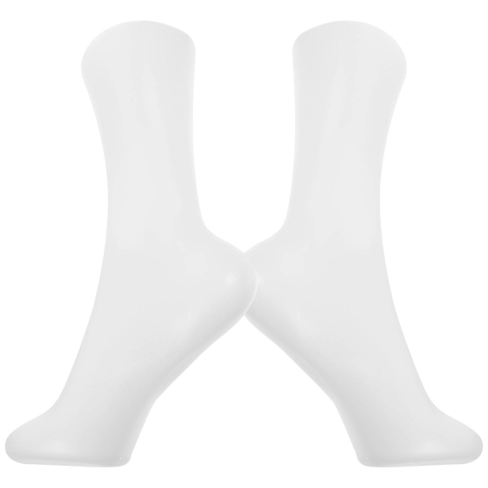 Female Socks Display Mannequin Foot Model compatible with Sock Storage 2Pcs Plastic