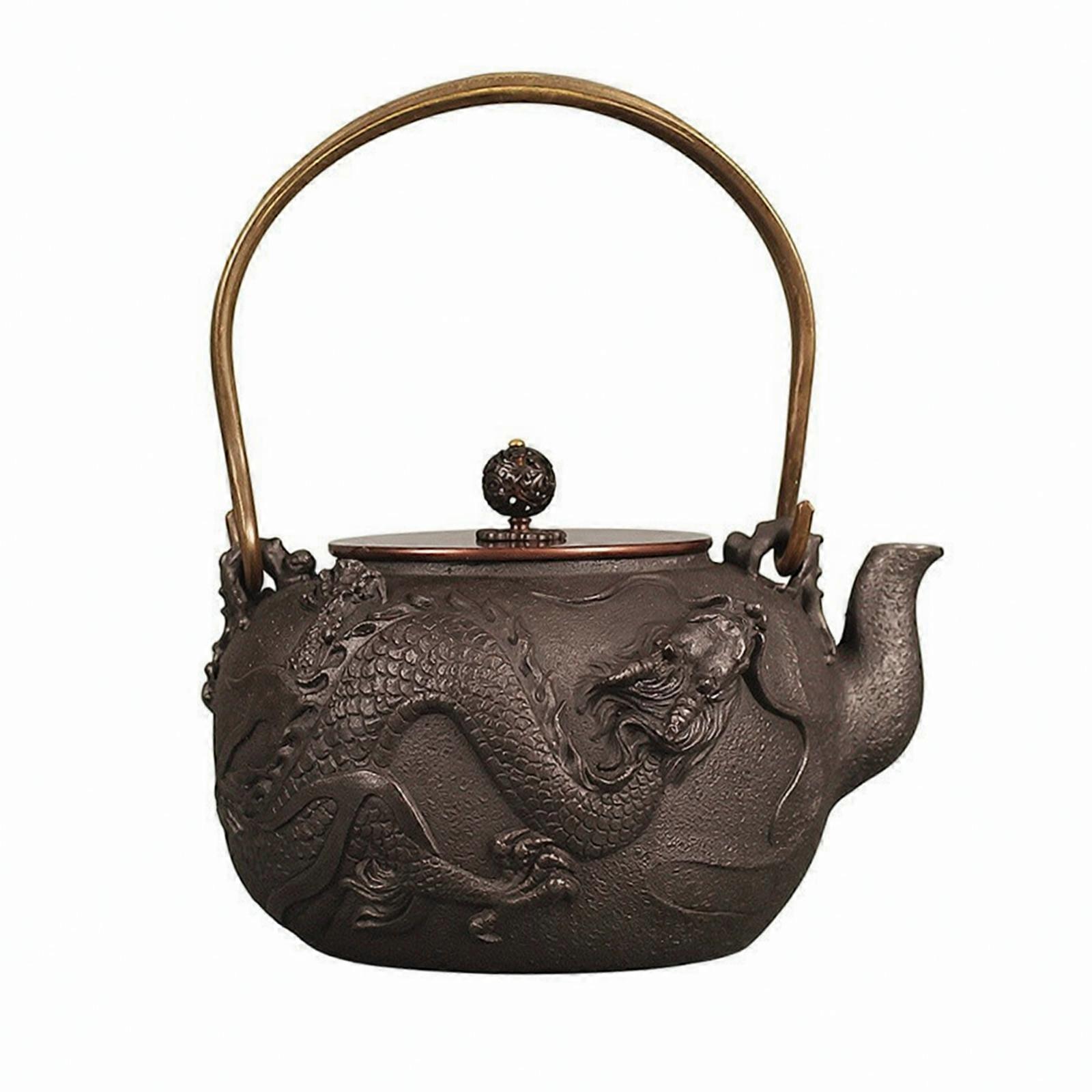Cast Iron Tea Kettle Handmade Teaware Rustic for Collectors