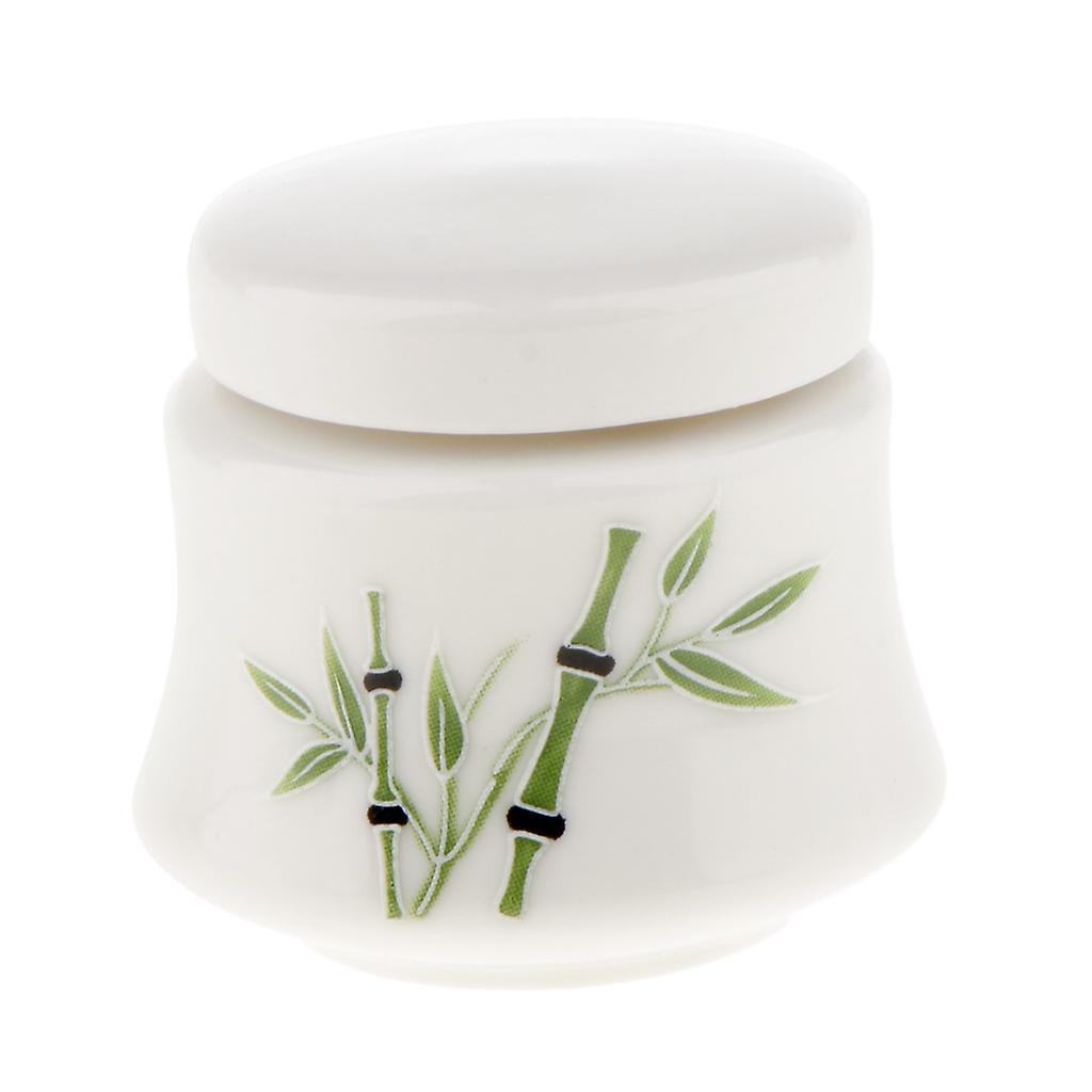 Ceramic Empty Cosmetics Loose Powder Container Tea Tins 25ml Bamboo