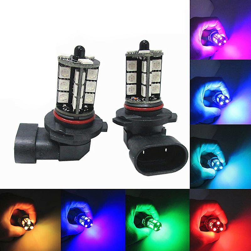 2x H11 H8 H9 5050 Led 27smd Rgb Car Headlight Fog Light Bulb Lamp Remote Control