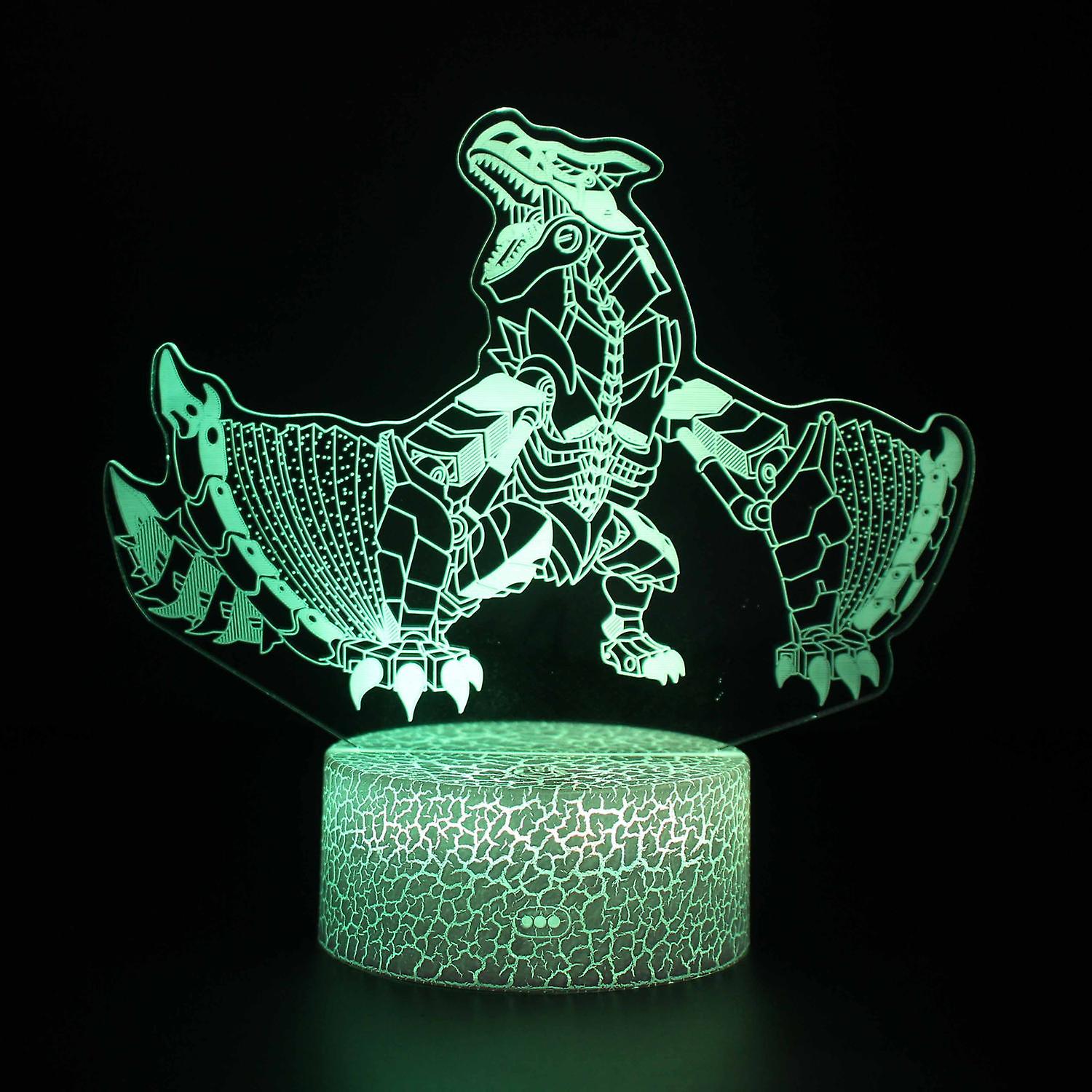 3D Touch Light Night 7 colors remote control Godzilla #753