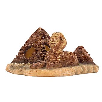 Aquarium Pyramid Dekor realistische sichere Harz Fischtank Pyramide versteckt Höhle für Fischtank Ornament