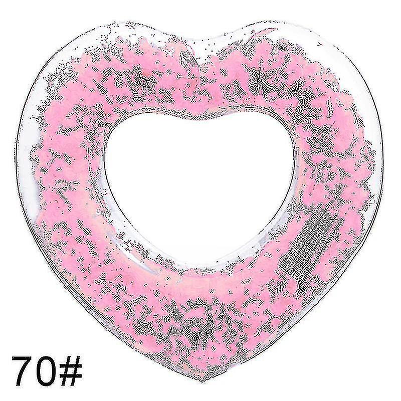 Full Transparency Water Ring Swimming Ring Heart-shape Inflatable For Adult