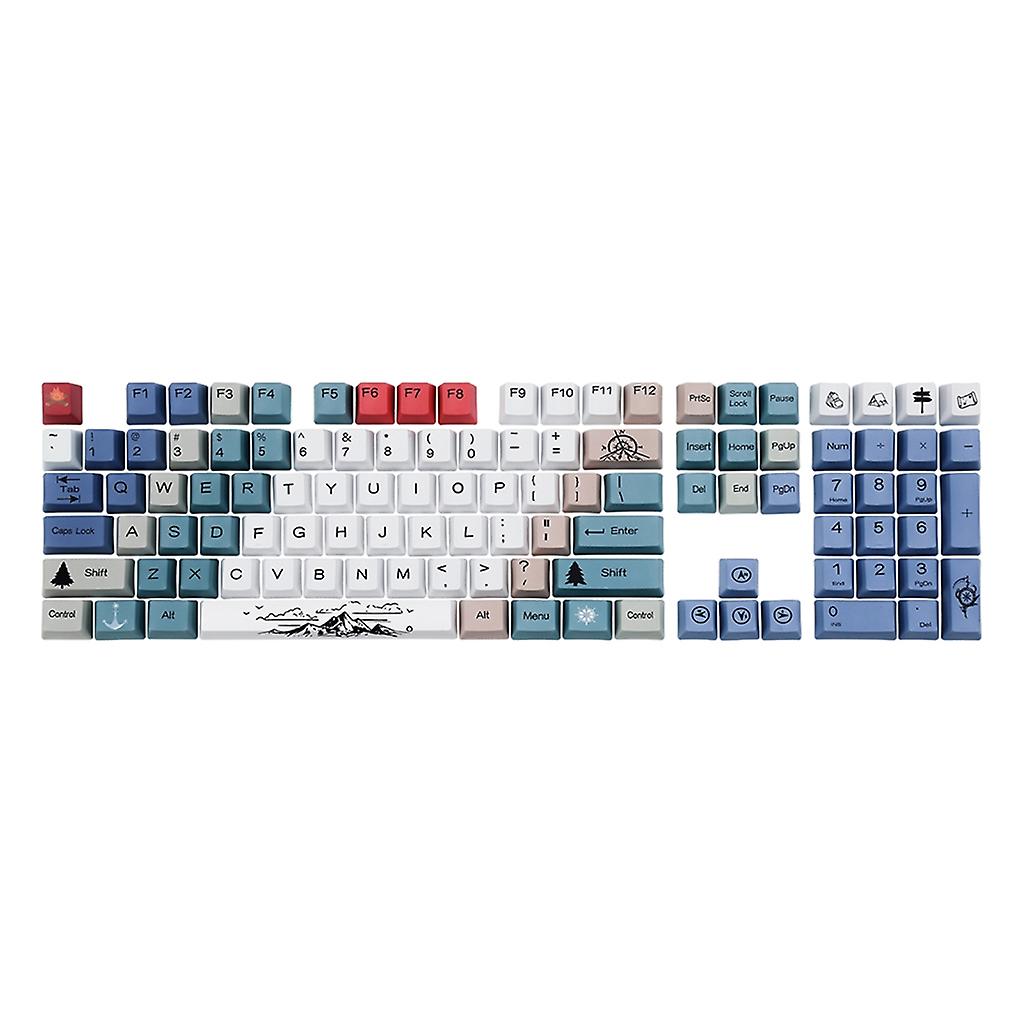 Replacement Key Cap Set 108pcs PBT Heat Sublimation for Mechanical Keyboard