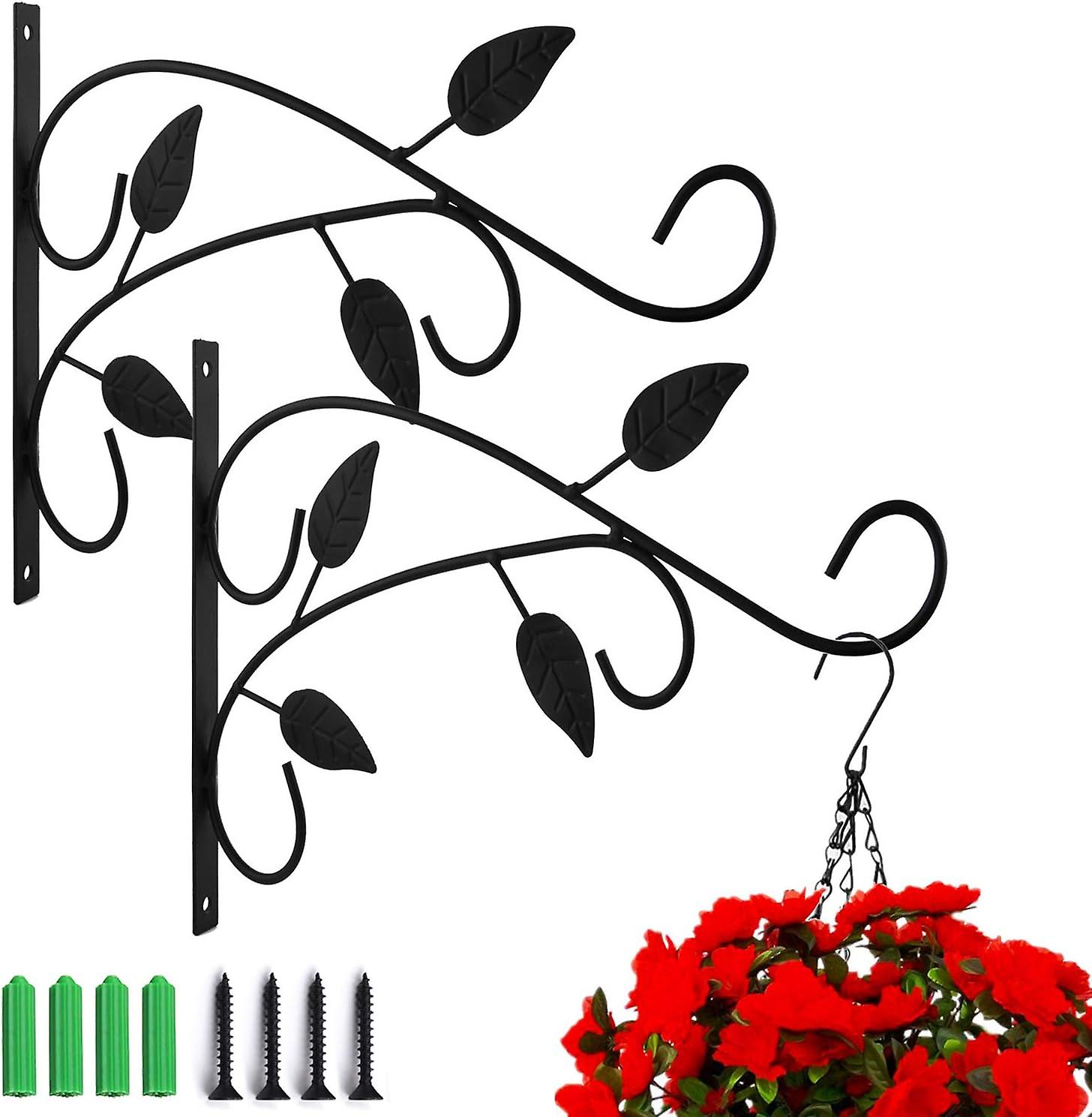 2pcs wall mounted plant hooks-20*30cm black