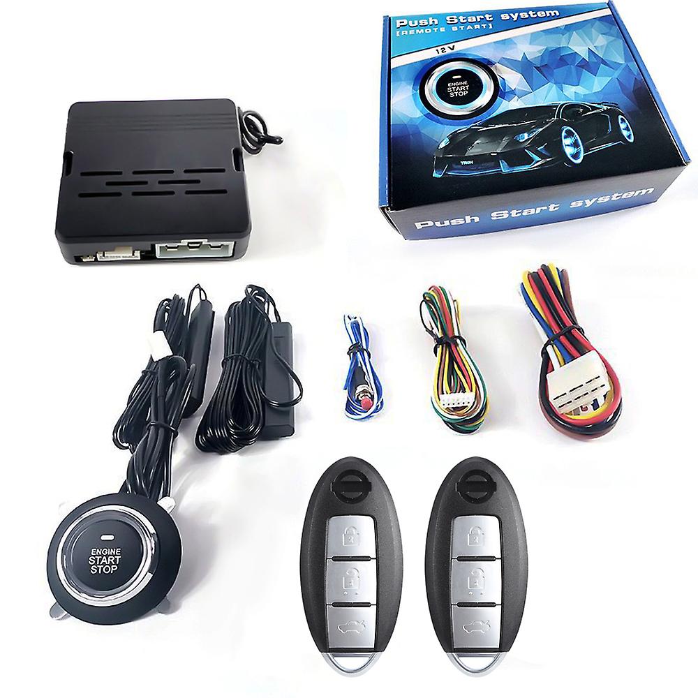 12v Car Engine Ignition Start Stop Button System Keyless Entry Push Start System Car Alarm With Remote Starter Car Accessories