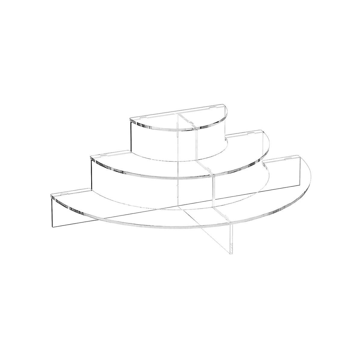 Acrylic Display Stand,Clear Acrylic Legs Half Moon Server Cupcake Dessert Stand for Display or Coll