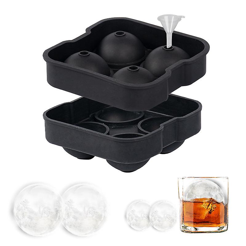 4 Ball Ice Tray Silicone Mold, 2pcs