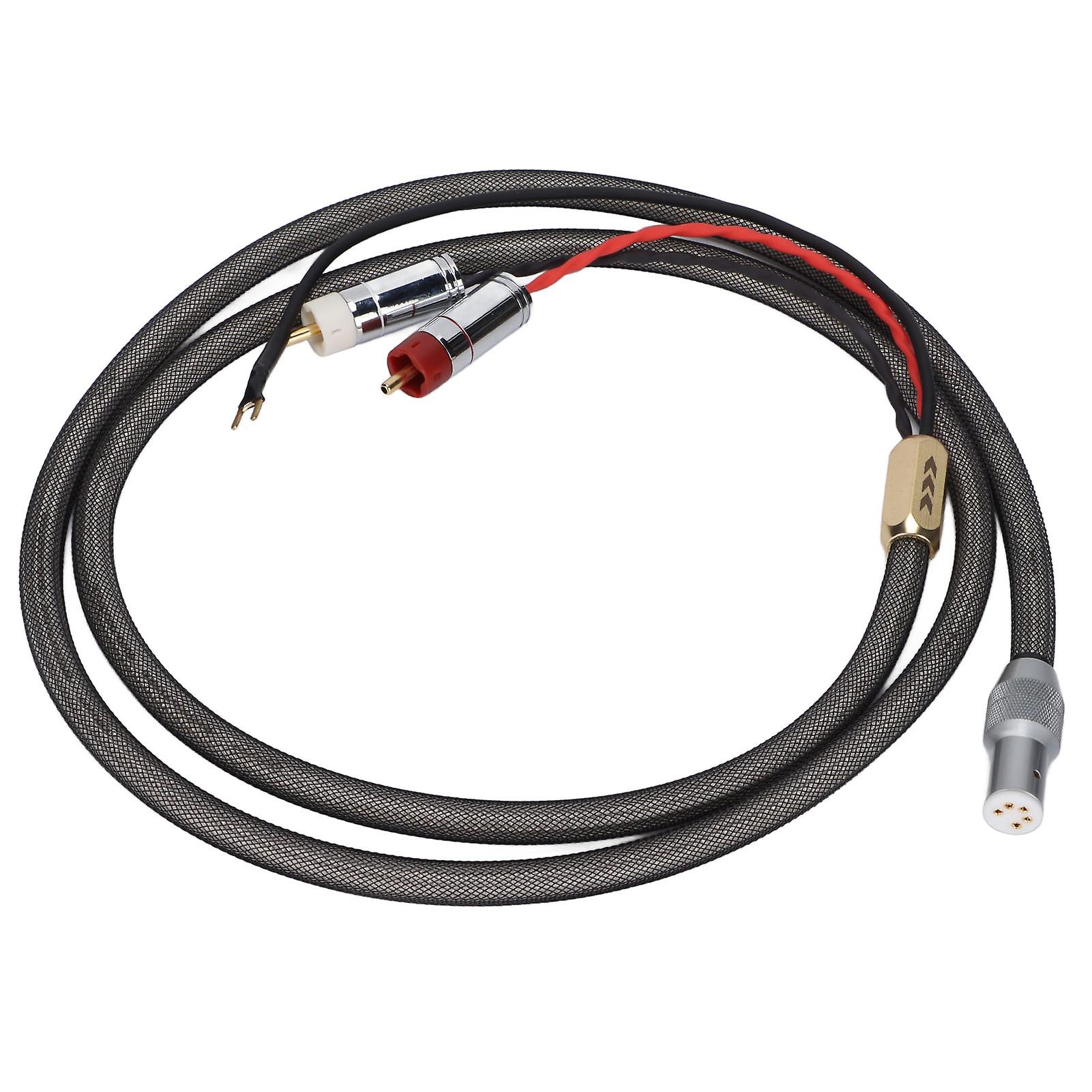 Xangsane XS‑0609 Vinyl Tonearm Cable Silver Plated Vinyl LP RCA to 5pin XLR Cable with Ground Wire2m / 6.7ft