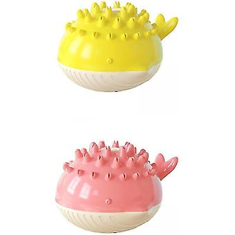 2 Pet Dog Bath Toy Electric Water Spray Induction Sprinkler Teeth C...